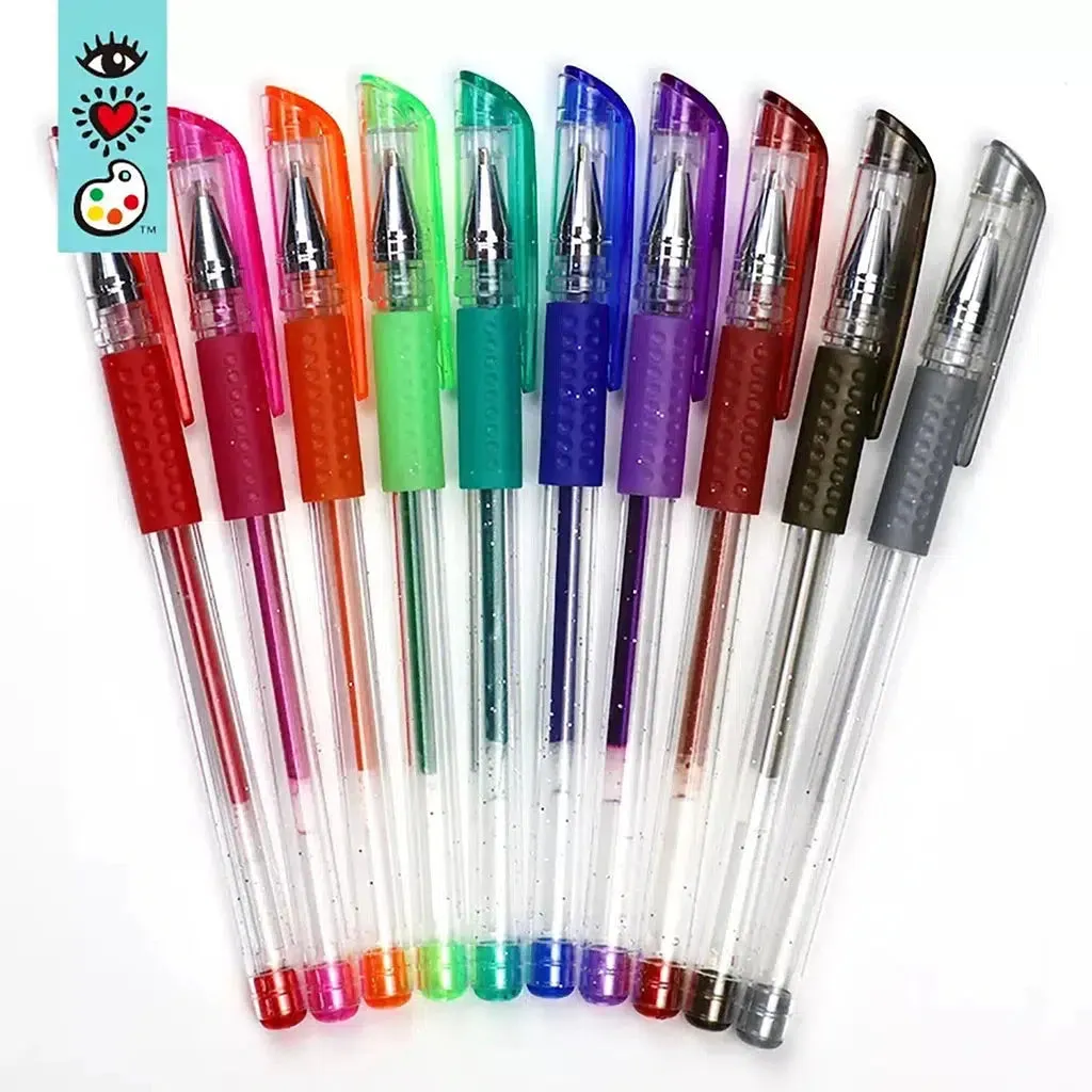 12 Glitter Gel Pens