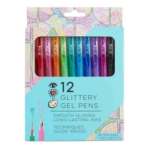 12 Glitter Gel Pens