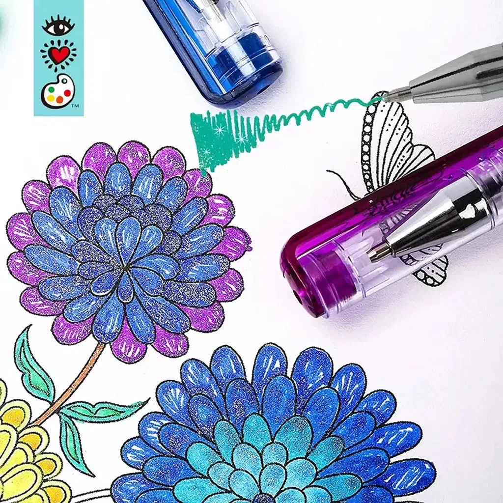 12 Glitter Gel Pens