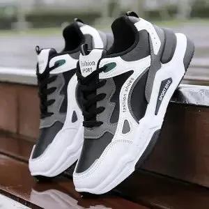 2023 Autumn New Men's Leather Sneakers Fashionable and Comfortable Casual Men's Shoes Outdoor Non-slip Running Shoes