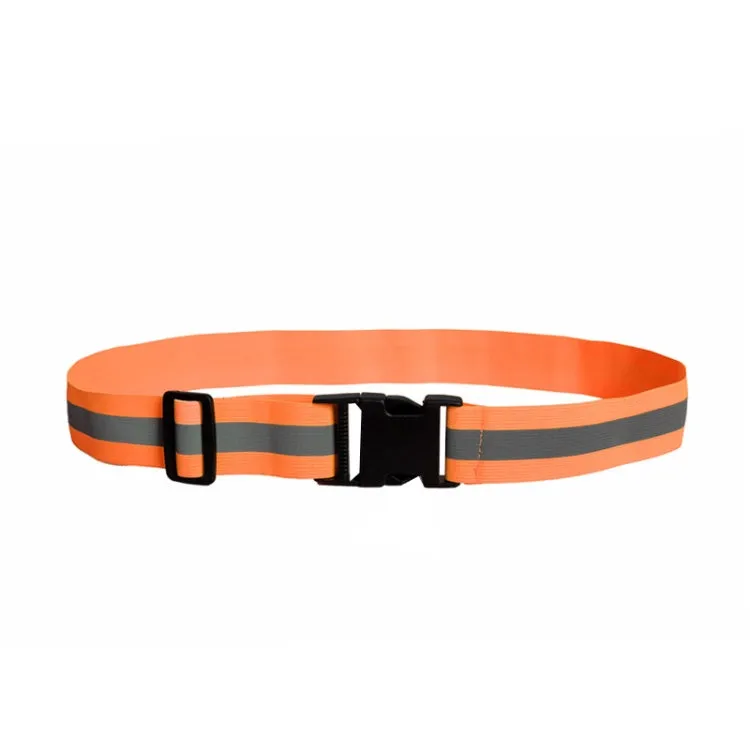 3 PCS Outdoor Adjustable Night Running And Cycling Reflective Waistband, Specification: 4cm Width(Orange Red)