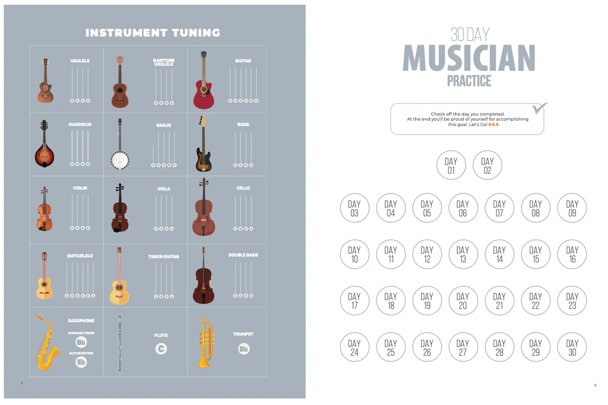 30 Day Musician Practice Book