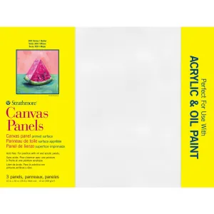 300 Series Canvas Panels 12in x 16in 3/Pkg