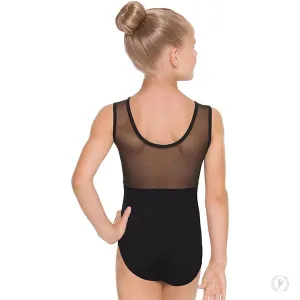 44586C Girls Silhouette Mesh Back Tank Leotard