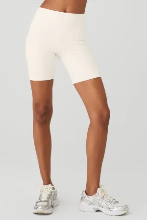 7" High-Waist Biker Short - Ivory