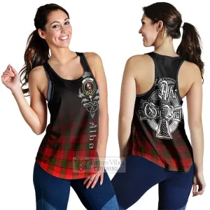 Adair Tartan Women's Racerback Tanks Featuring Alba Gu Brath Family Crest Celtic Inspired