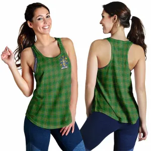 Agar Irish Clan Tartan Women's Racerback Tanks with Coat of Arms