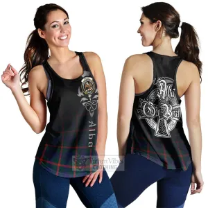 Agnew Tartan Women's Racerback Tanks Featuring Alba Gu Brath Family Crest Celtic Inspired