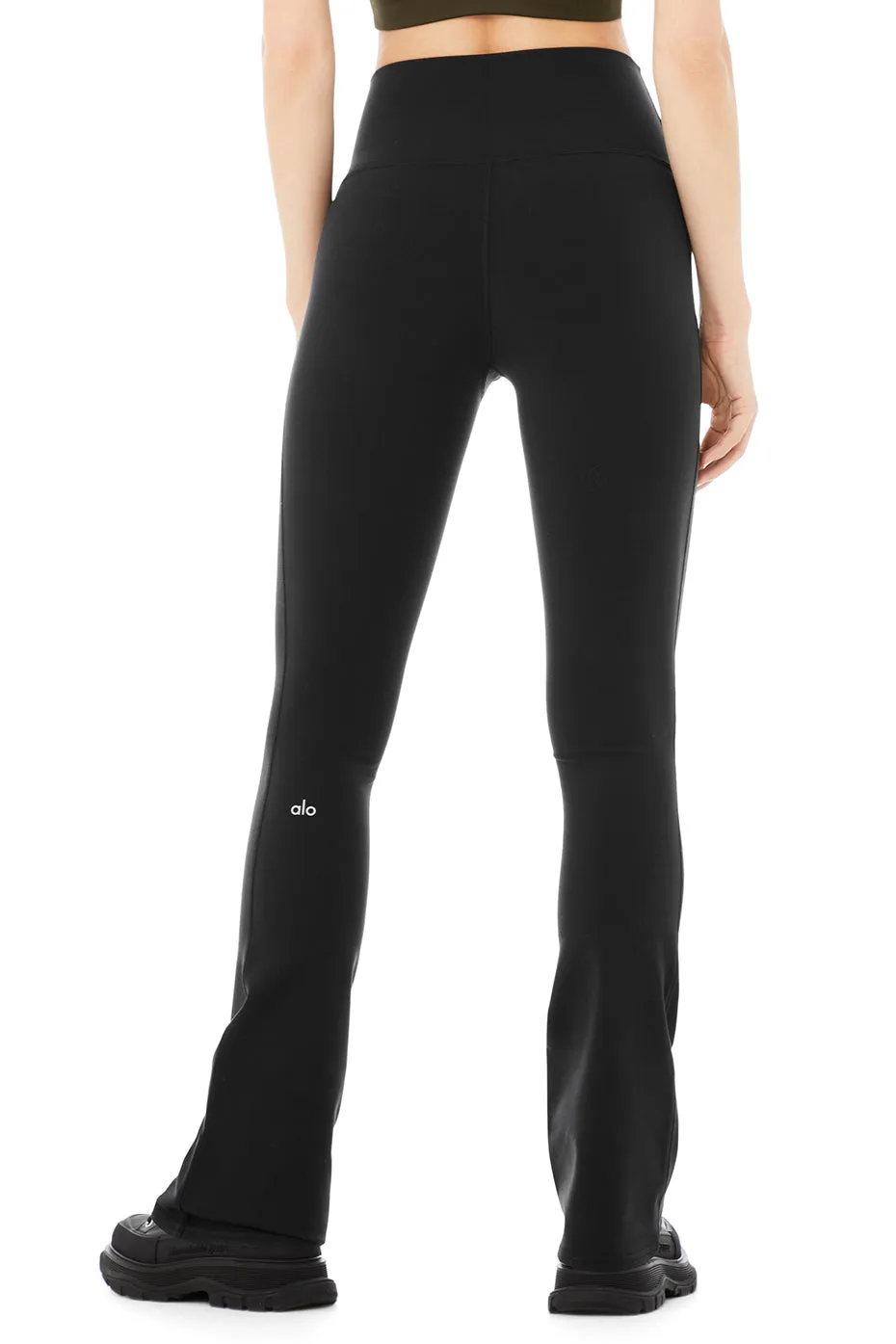 Airbrush High-Waist 7/8 Bootcut Legging - Black