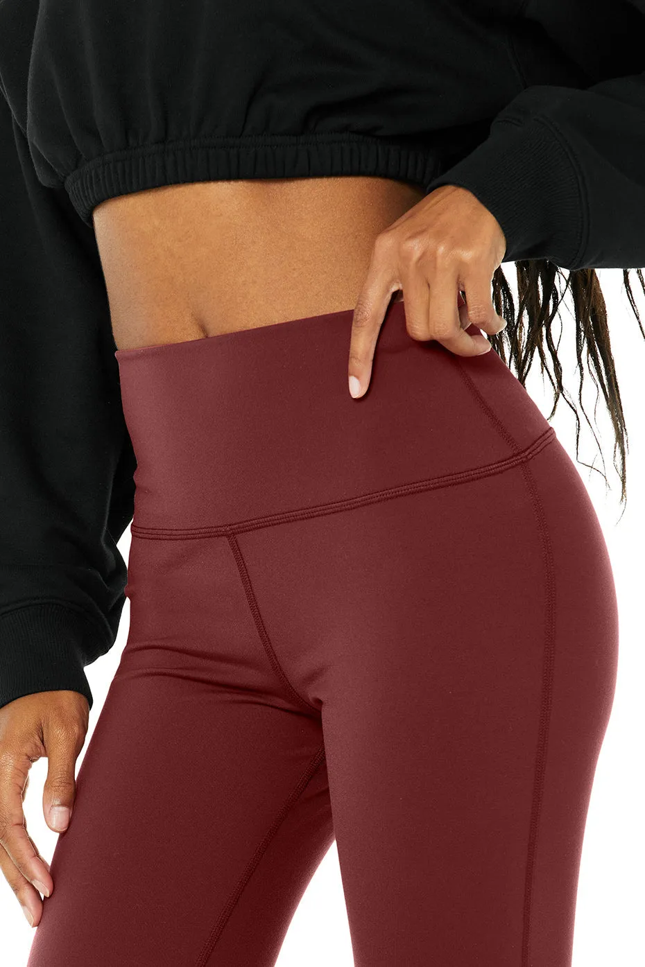 Airbrush High-Waist Bootcut Legging - Cranberry