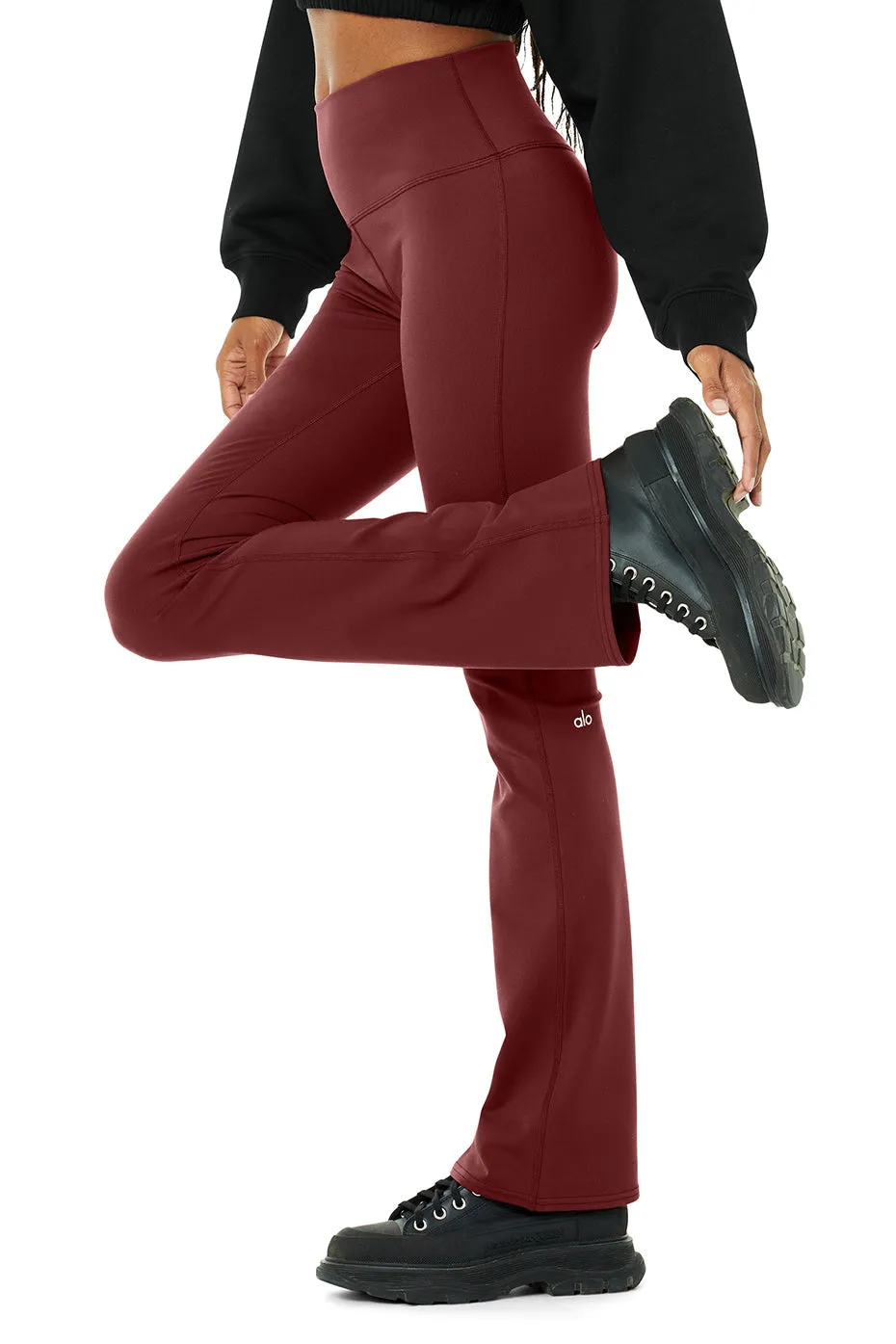 Airbrush High-Waist Bootcut Legging - Cranberry