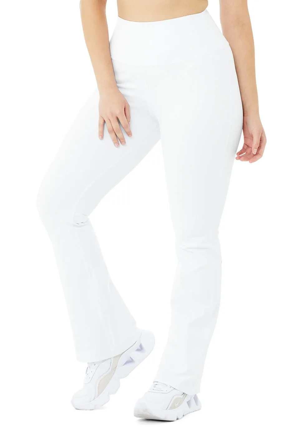 Airbrush High-Waist Bootcut Legging - White