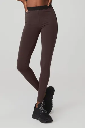 Airbrush High-Waist Stream Lined Legging - Raisin/Black