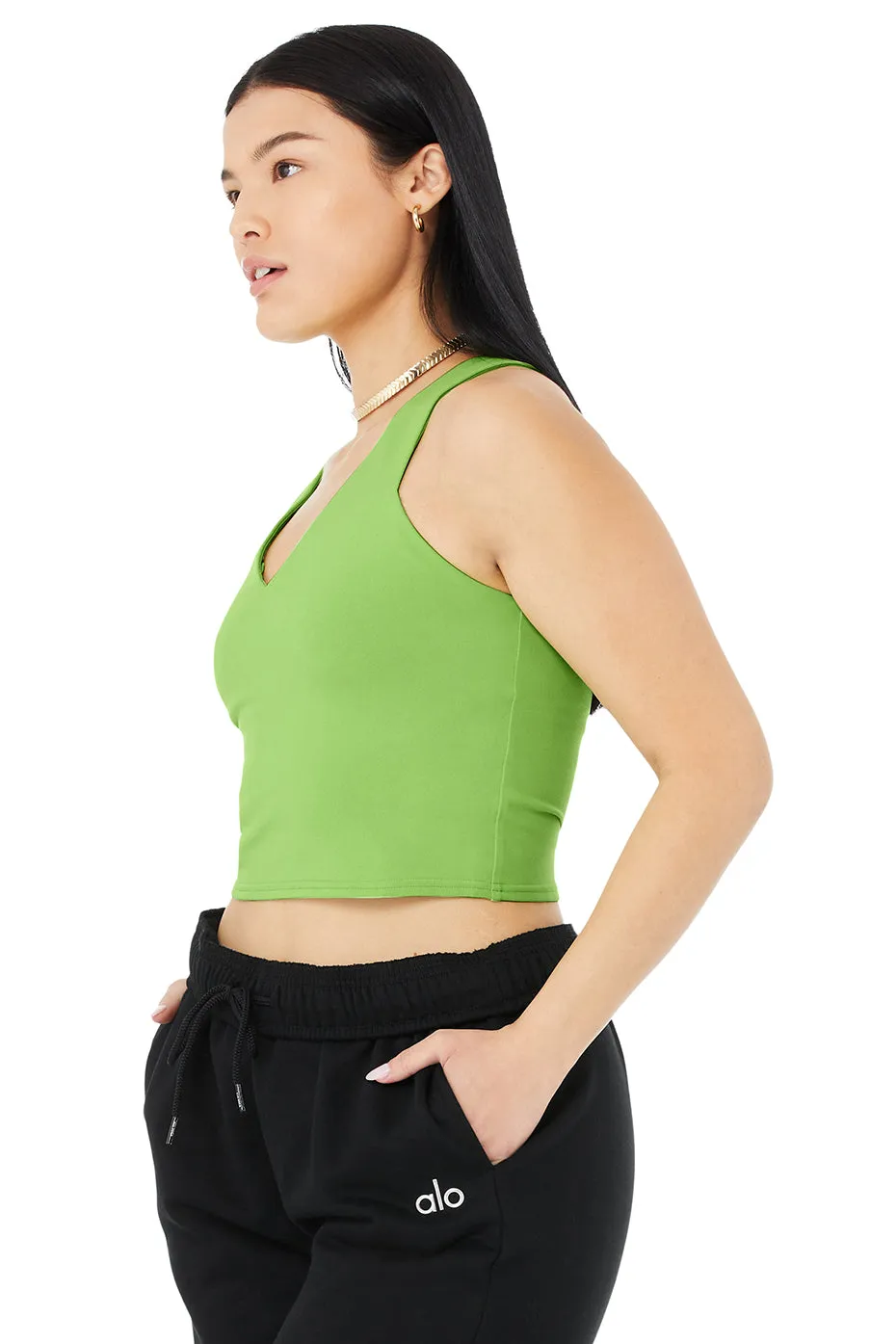 Airbrush Real Bra Tank - Green Apple