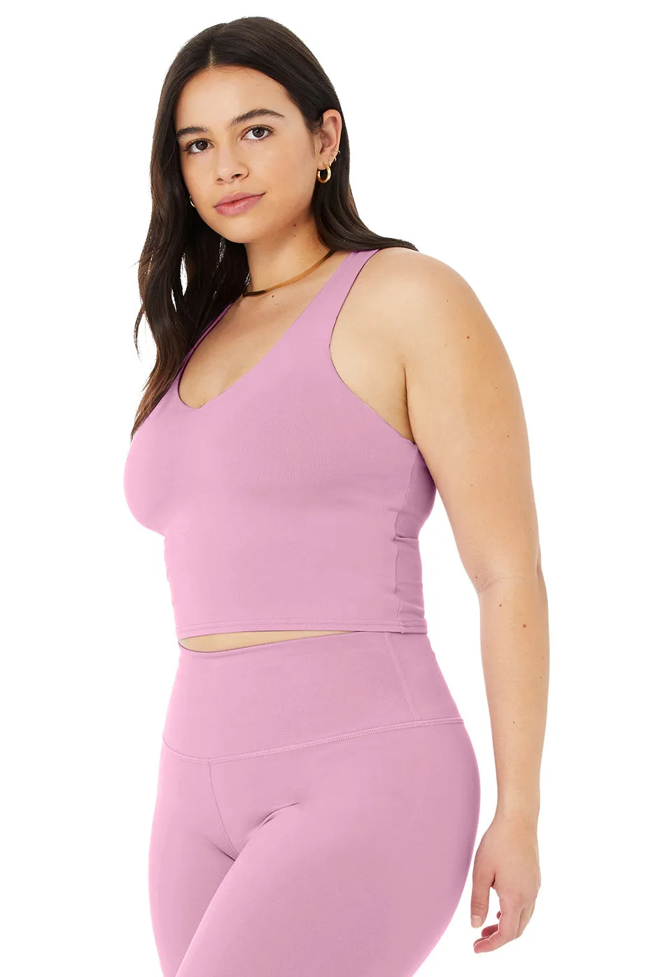 Airbrush Real Bra Tank - Pink Lavender