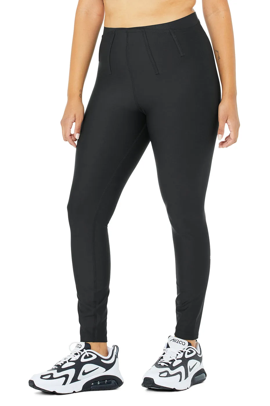 Airlift High-Waist 7/8 Corset Legging - Black