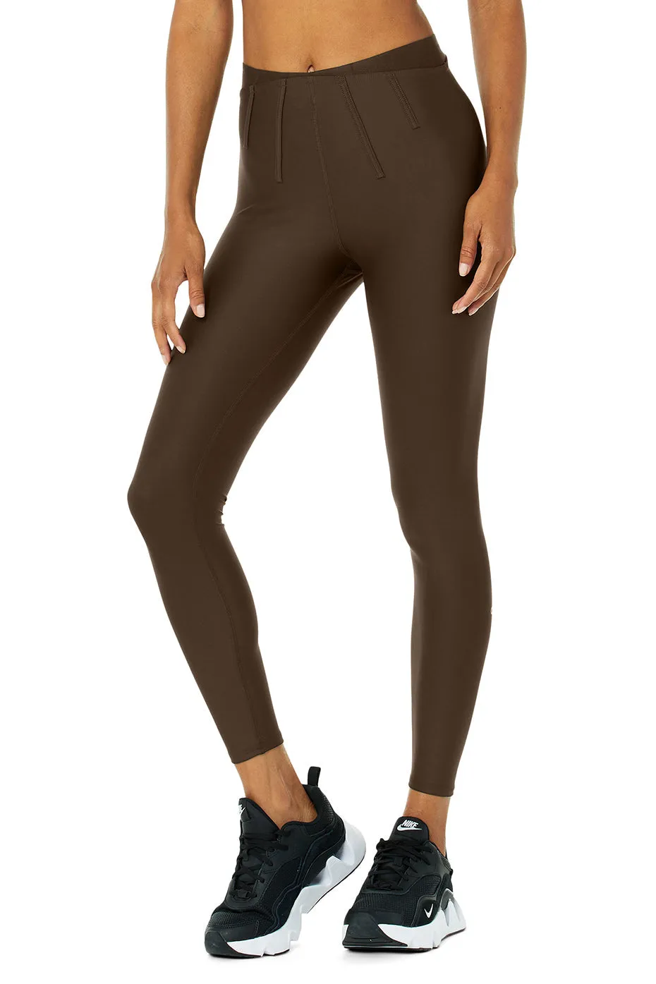 Airlift High-Waist 7/8 Corset Legging - Espresso