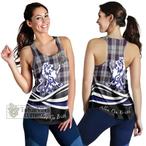 Alexander of Menstry Dress Tartan Women's Racerback Tanks with Alba Gu Brath Regal Lion Emblem