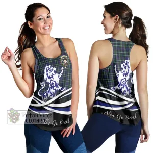 Allardice Tartan Women's Racerback Tanks with Alba Gu Brath Regal Lion Emblem