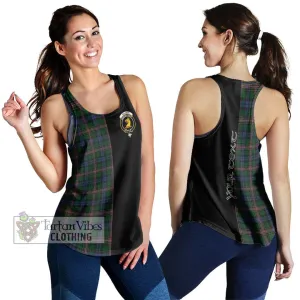 Allison Tartan Women's Racerback Tanks with Family Crest and Half Of Me Style