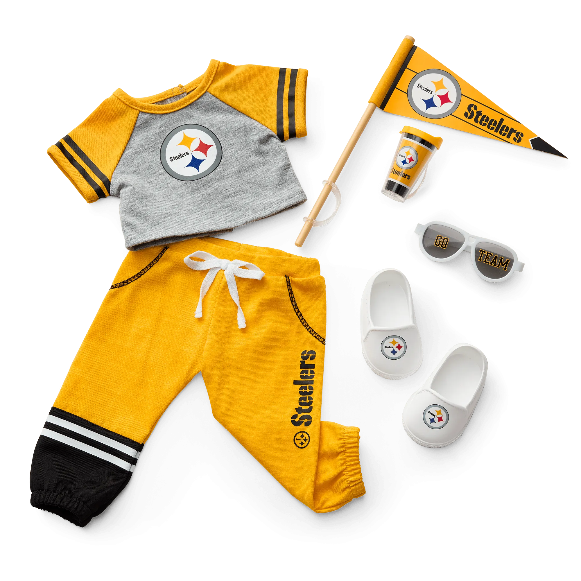 American Girl® x NFL Pittsburgh Steelers Fan Outfit & Accessories for 18-inch Dolls