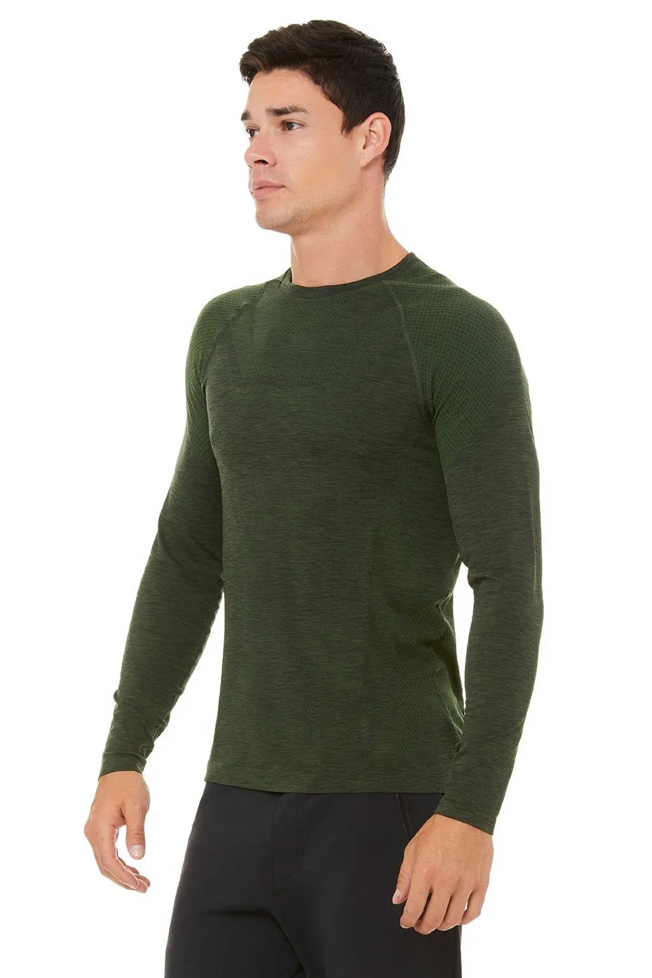 Amplify Seamless Long Sleeve - Hunter Heather