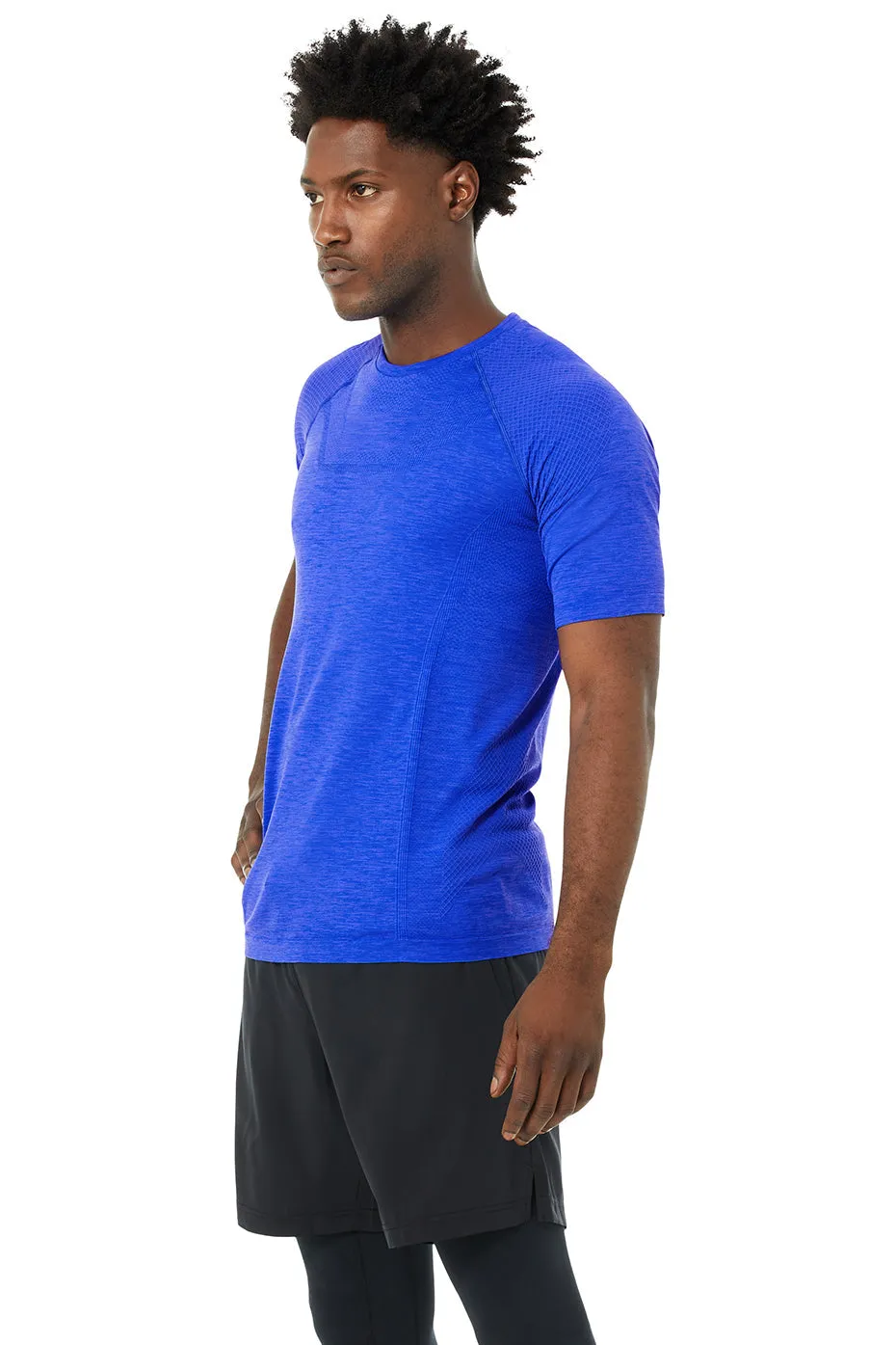 Amplify Seamless Short Sleeve Tee - Alo Blue