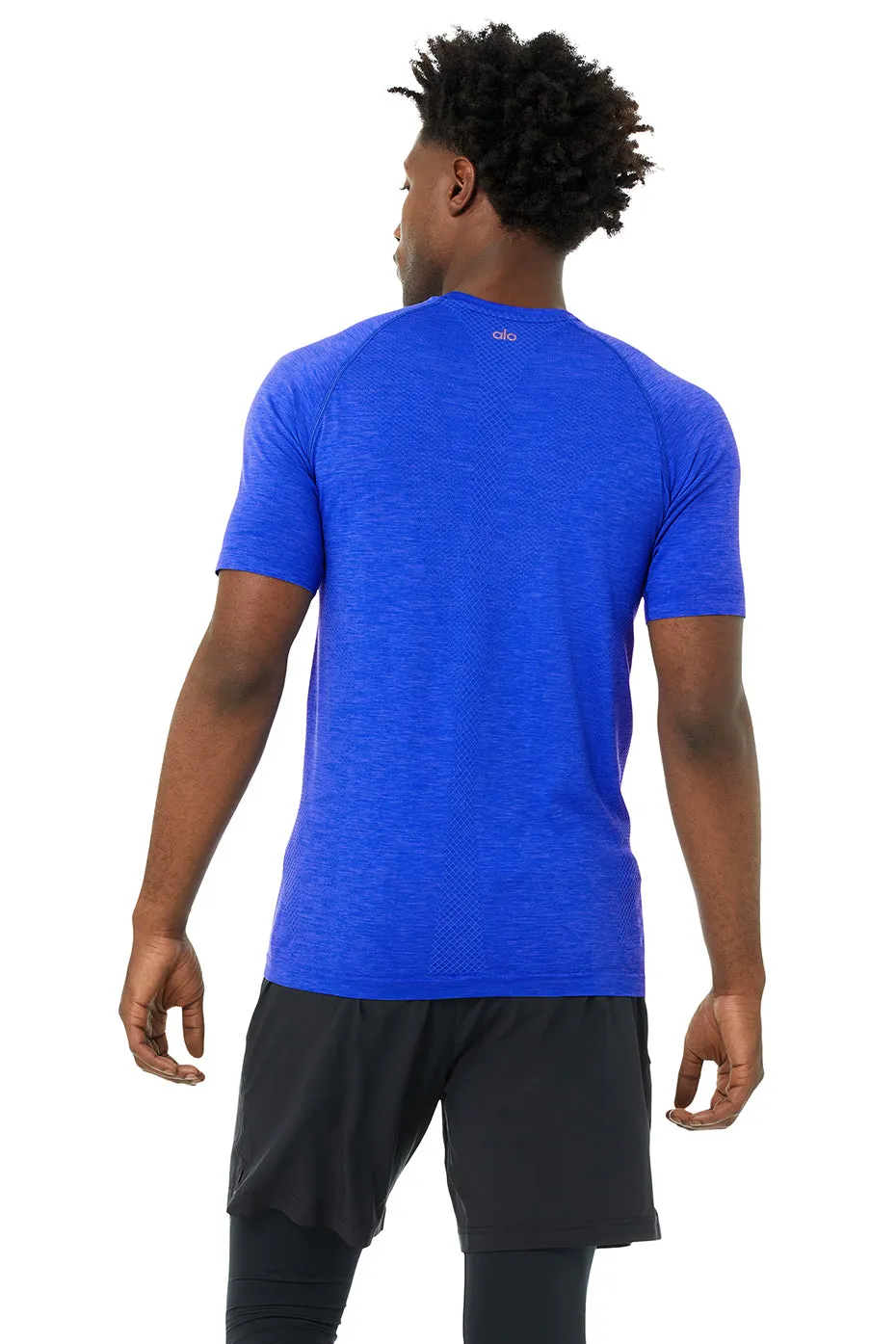 Amplify Seamless Short Sleeve Tee - Alo Blue