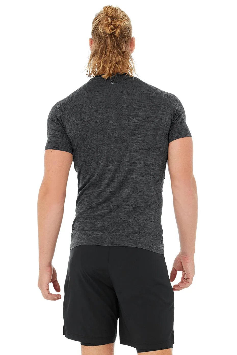 Amplify Seamless Short Sleeve Tee - Black Heather