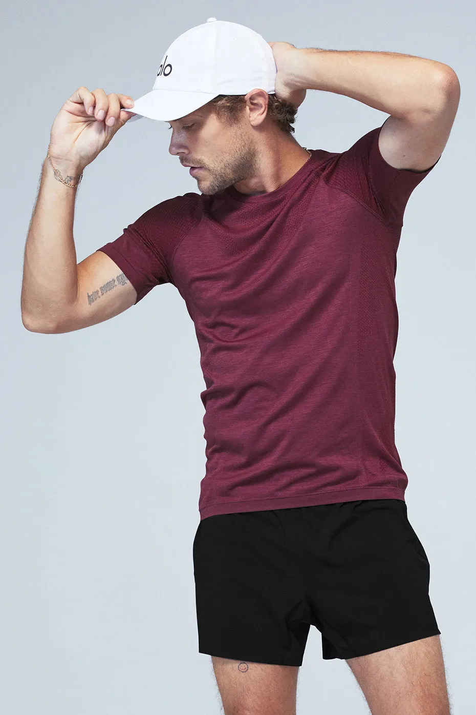 Amplify Seamless Short Sleeve Tee - Varsity Cardinal