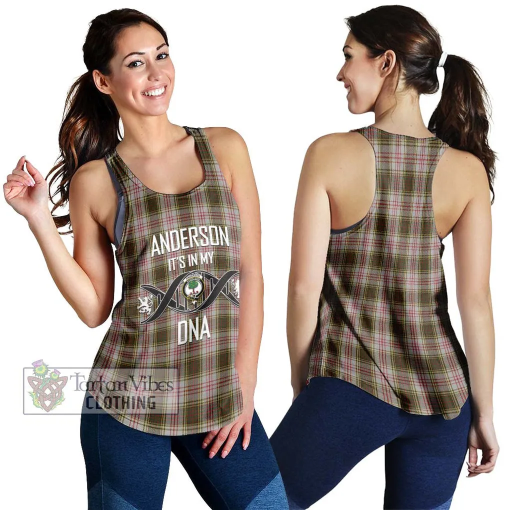 Anderson Dress Tartan Women's Racerback Tanks with Family Crest DNA In Me Style