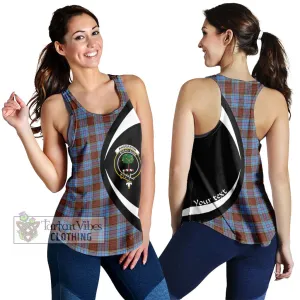 Anderson Modern Tartan Women's Racerback Tanks with Family Crest Circle Style