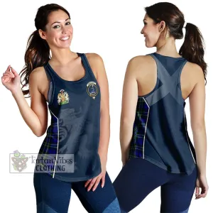 Arbuthnot Modern Tartan Women's Racerback Tanks with Family Crest and Lion Rampant Vibes Sport Style