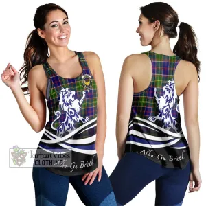 Arnott Tartan Women's Racerback Tanks with Alba Gu Brath Regal Lion Emblem