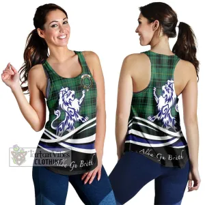 Arthur Ancient Tartan Women's Racerback Tanks with Alba Gu Brath Regal Lion Emblem