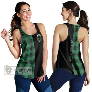 Arthur Ancient Tartan Women's Racerback Tanks with Family Crest and Half Of Me Style