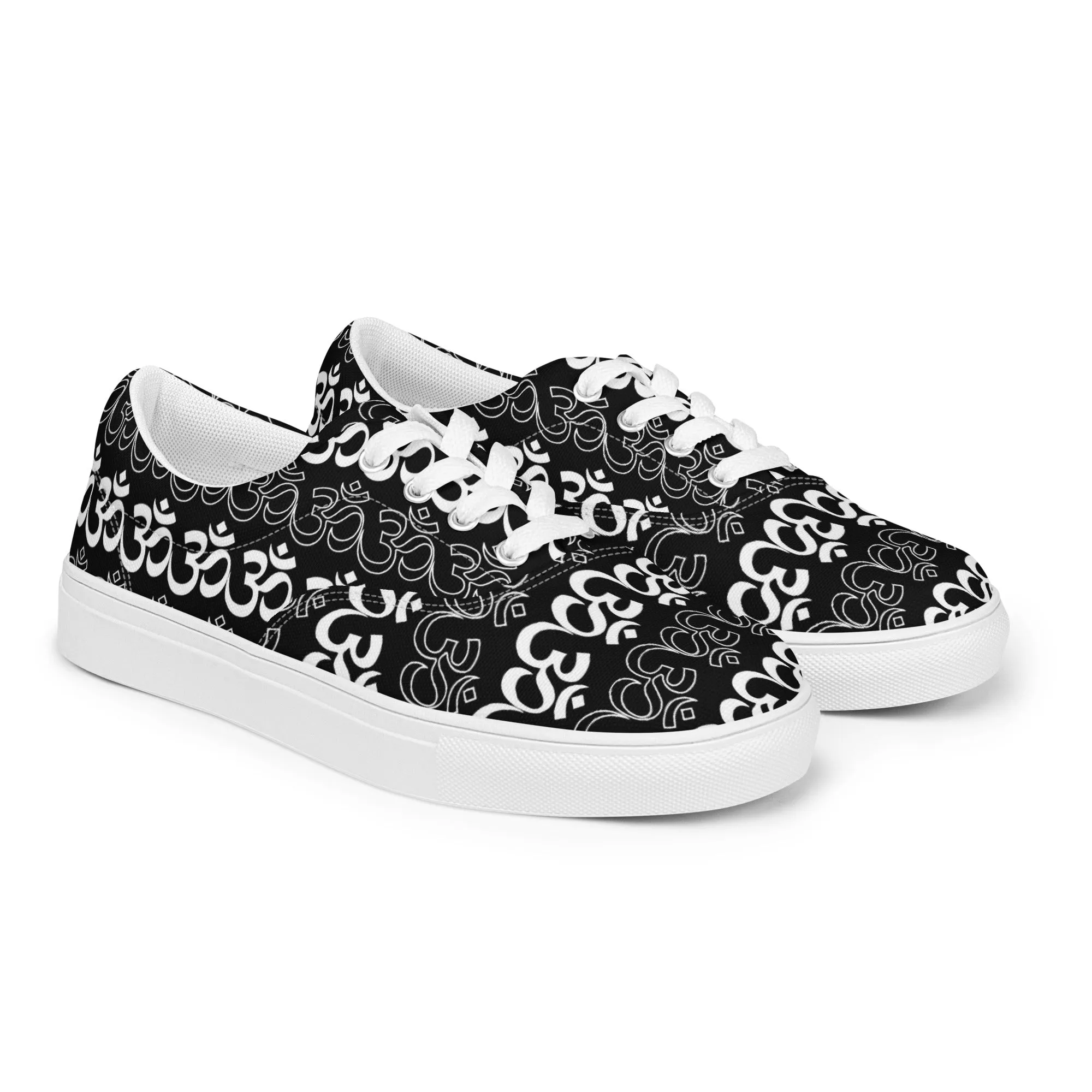 Aum-nipotent Women’s lace-up canvas shoes