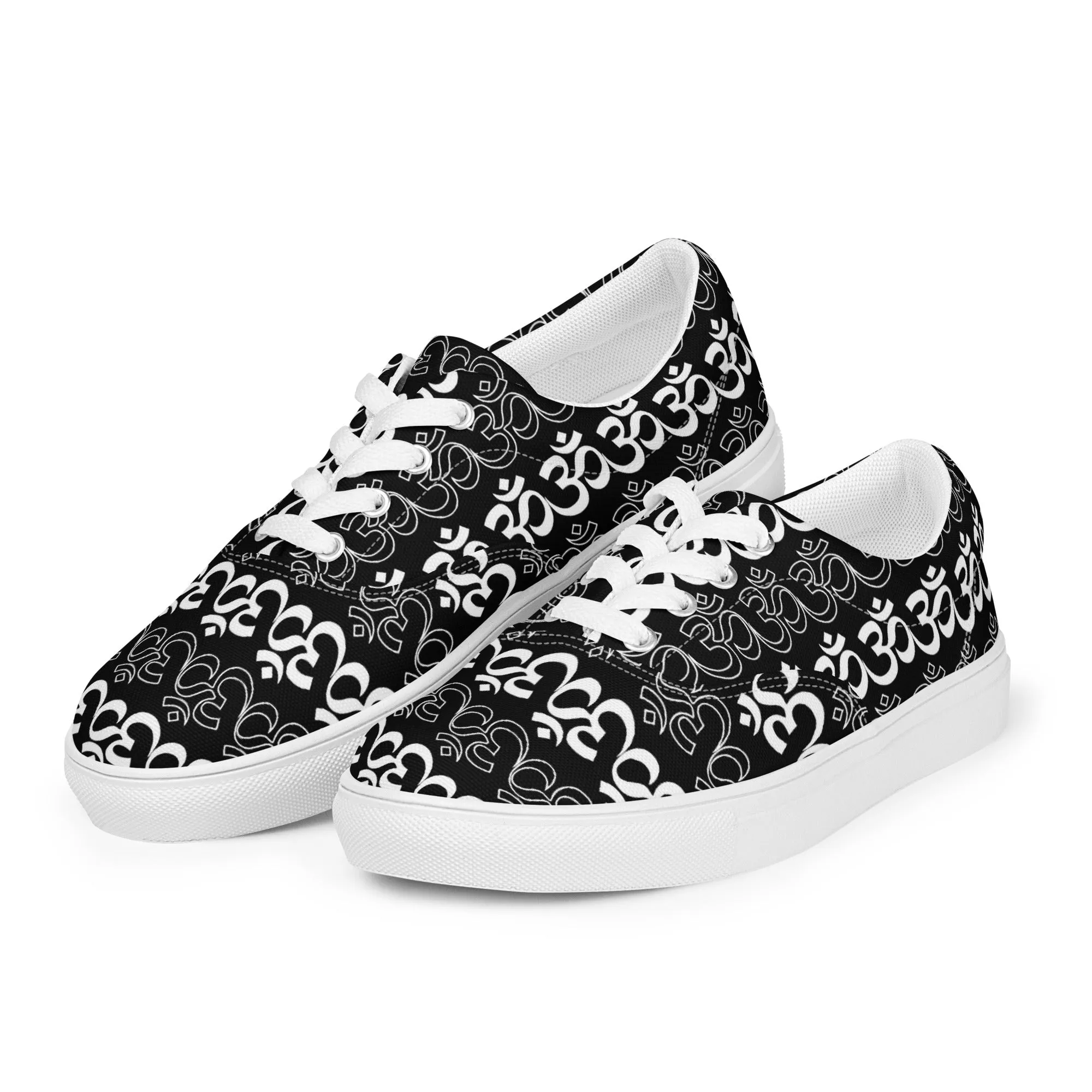 Aum-nipotent Women’s lace-up canvas shoes