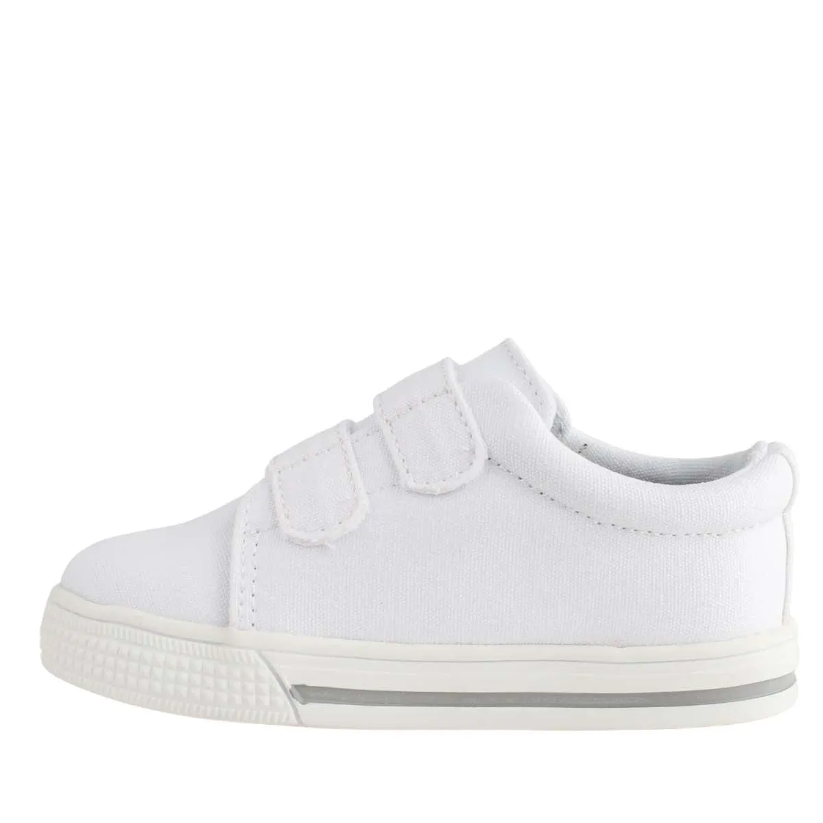 Baby Deer Baylor White Canvas Double-Strap Sneakers 6200