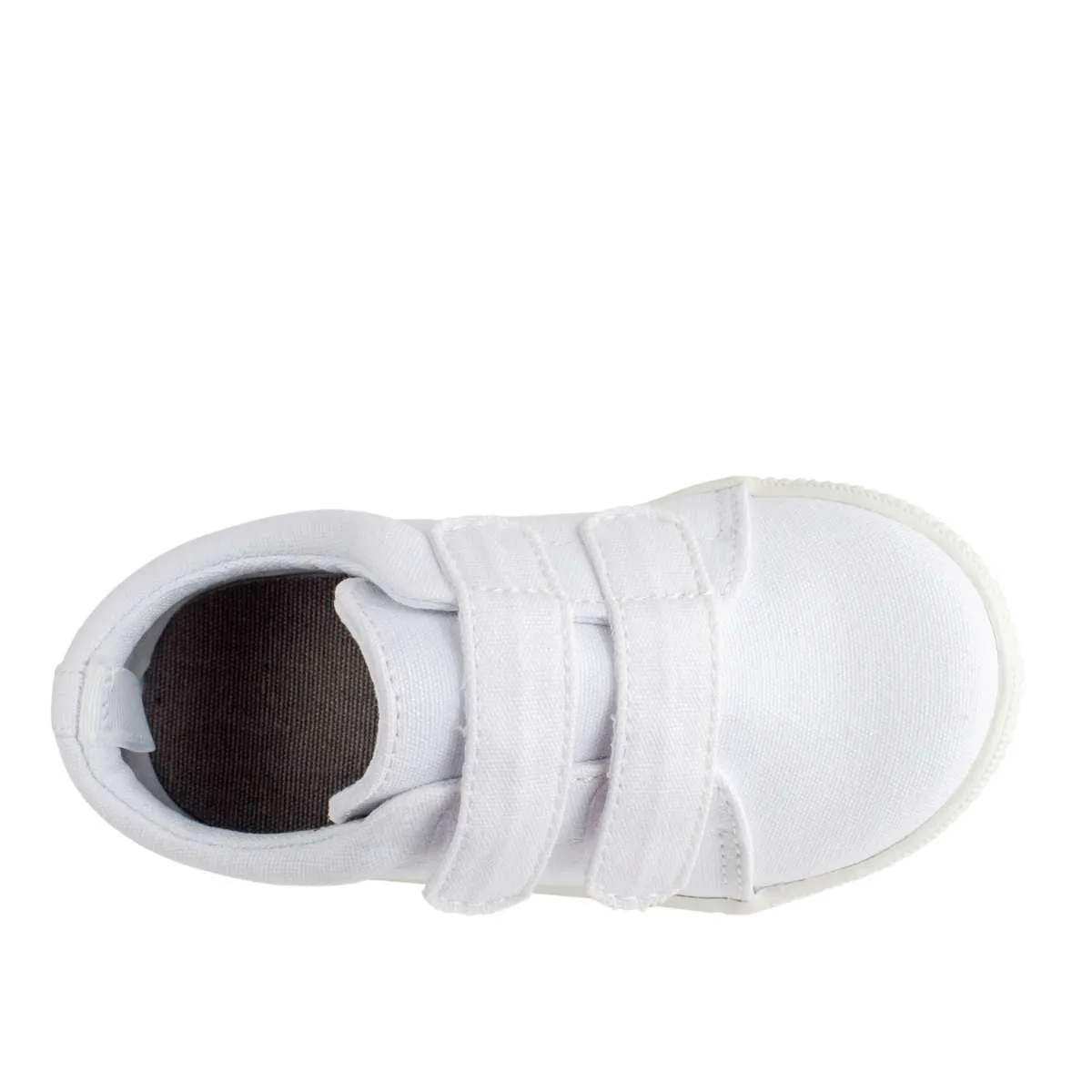 Baby Deer Baylor White Canvas Double-Strap Sneakers 6200