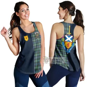 Baillie Ancient Tartan Women's Racerback Tanks Alba with Scottish Lion Royal Arm Half Style