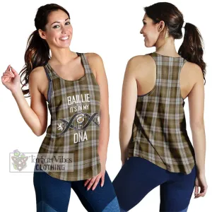 Baillie Dress Tartan Women's Racerback Tanks with Family Crest DNA In Me Style