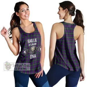 Baillie Highland Society Tartan Women's Racerback Tanks with Family Crest DNA In Me Style