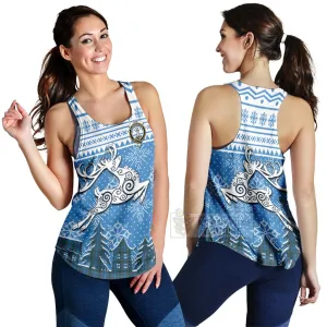 Bain Clan Christmas Women's Racerback Tanks Celtic Reindeer Style