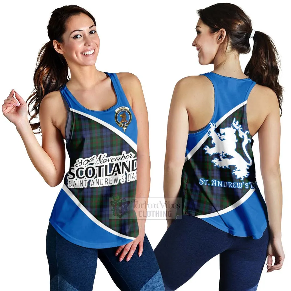 Baird Family Crest Tartan Women's Racerback Tanks Celebrate Saint Andrew's Day in Style