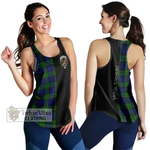 Bannatyne Tartan Women's Racerback Tanks with Family Crest and Half Of Me Style