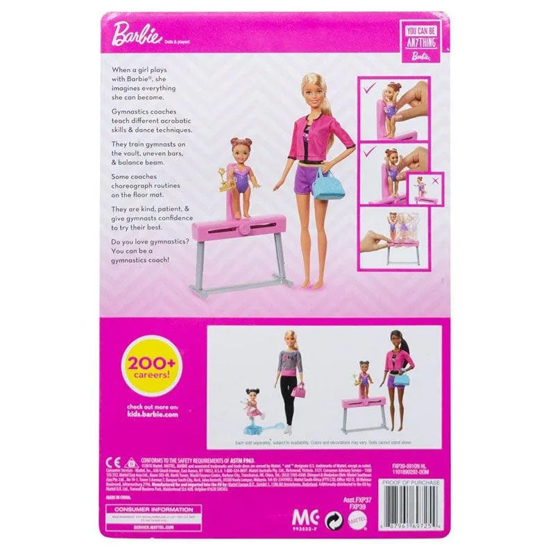 Barbie Gymnastics Coach Dolls and Playset