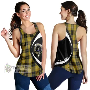 Barclay Dress Tartan Women's Racerback Tanks with Family Crest Circle Style