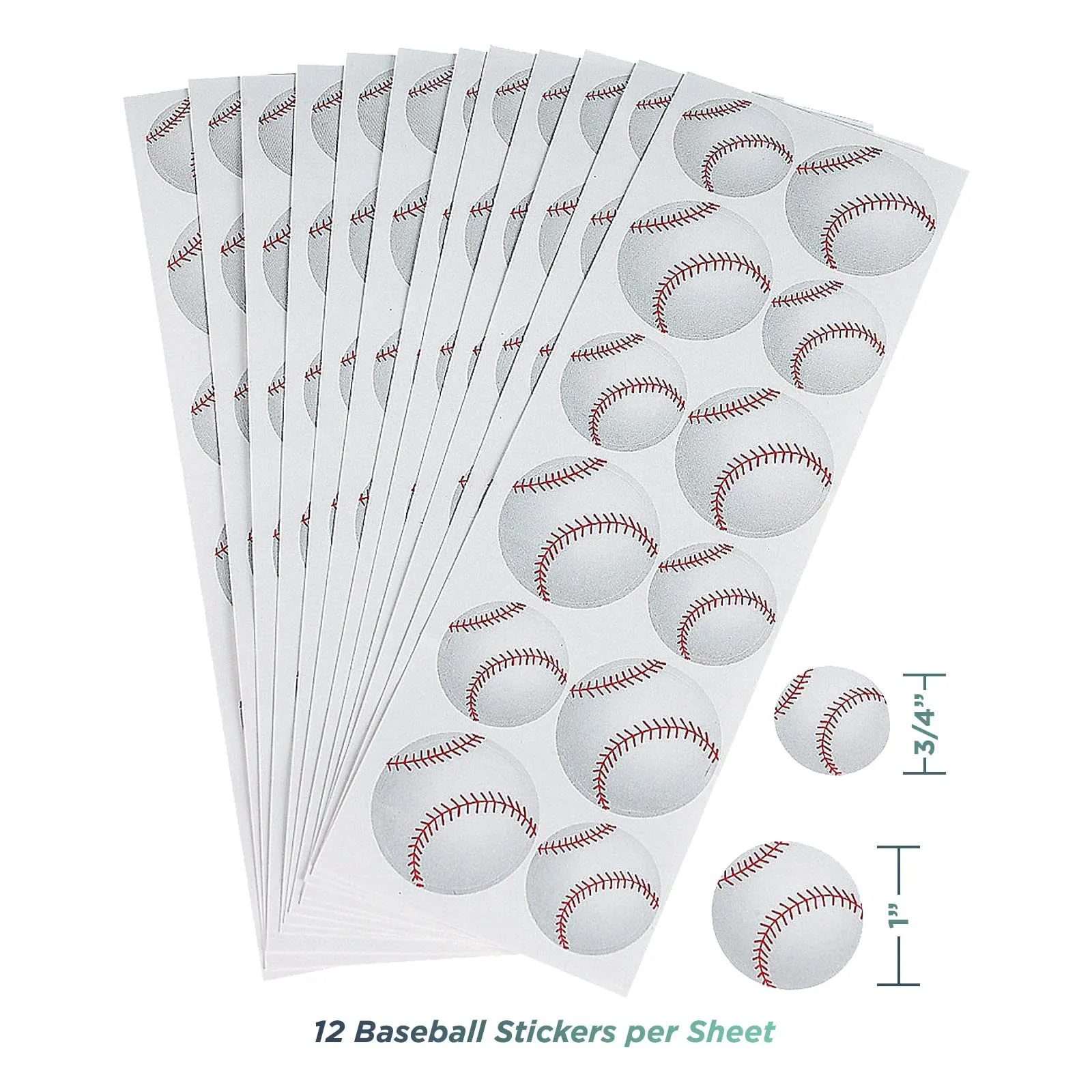 Baseball Party Favors Assortment - Goody Bags, Paper Fans, Rubber Bracelets, Tattoos, and Stickers (1 Dozen of Each, 60 Pieces Total)