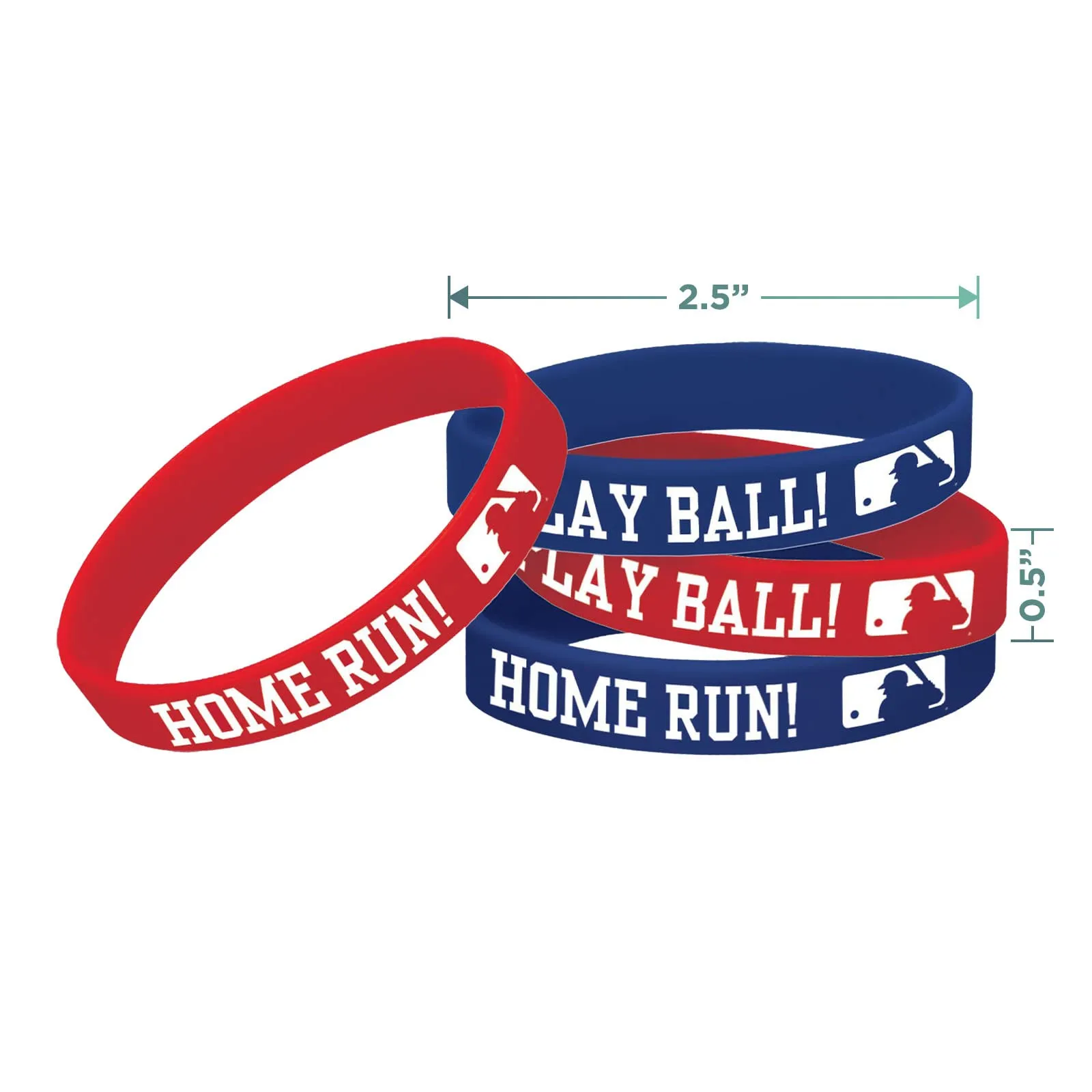 Baseball Party Favors Assortment - Goody Bags, Paper Fans, Rubber Bracelets, Tattoos, and Stickers (1 Dozen of Each, 60 Pieces Total)